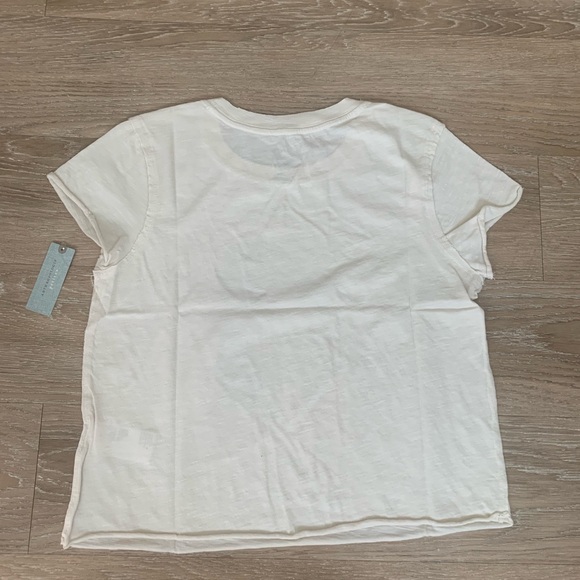 Anthropologie Cream “More of a Dog Person” Graphic Tee Size XXSP - Picture 2 of 4